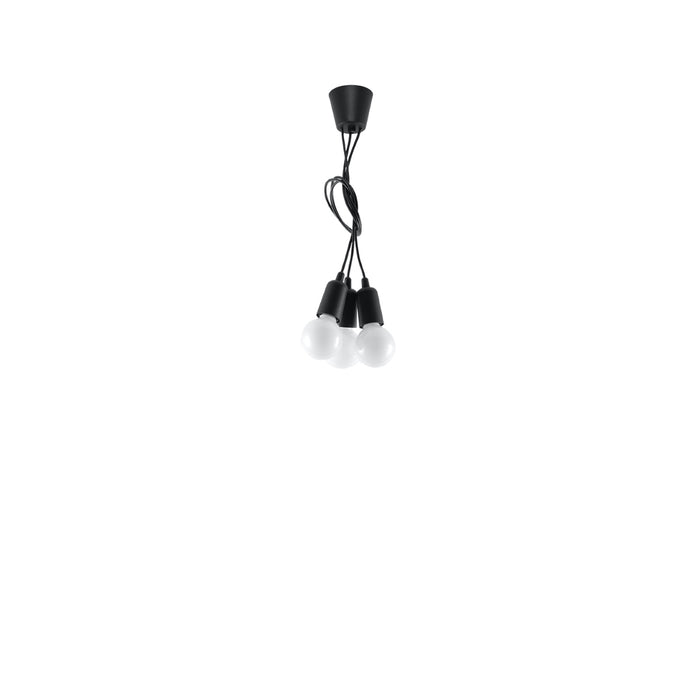 SOLLUX SL.0573 Lámpara Colgante DIEGO 3 Negro