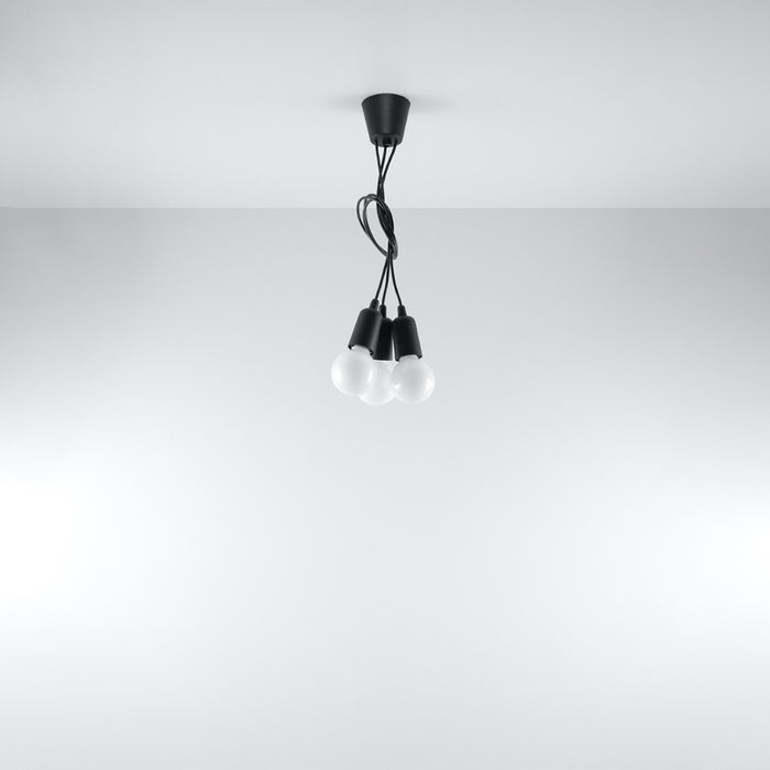 SOLLUX SL.0573 Lámpara Colgante DIEGO 3 Negro