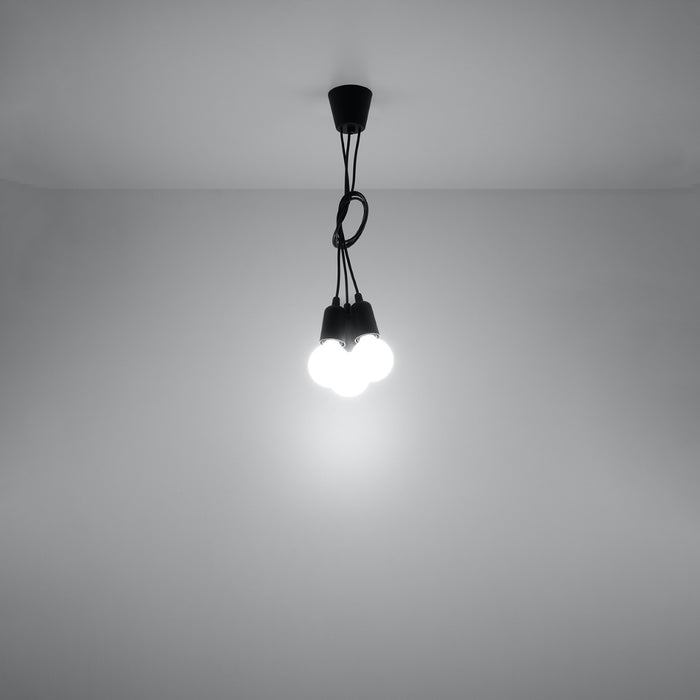 SOLLUX SL.0573 Lámpara Colgante DIEGO 3 Negro