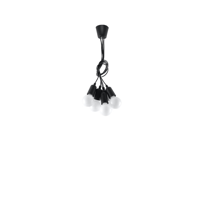 SOLLUX SL.0574 Lámpara Colgante DIEGO 5 Negro