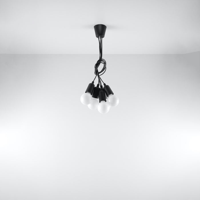 SOLLUX SL.0574 Lámpara Colgante DIEGO 5 Negro