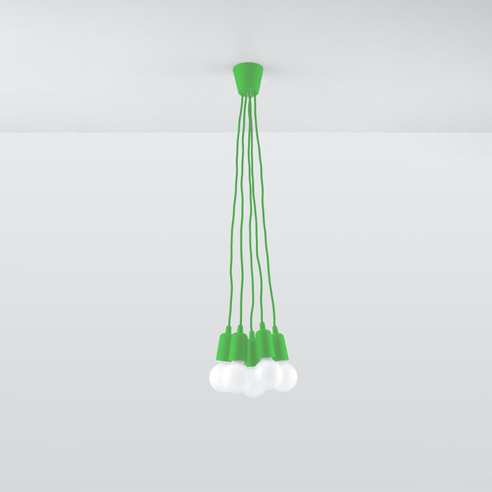 SOLLUX SL.0583 Lámpara Colgante DIEGO 5 Verde