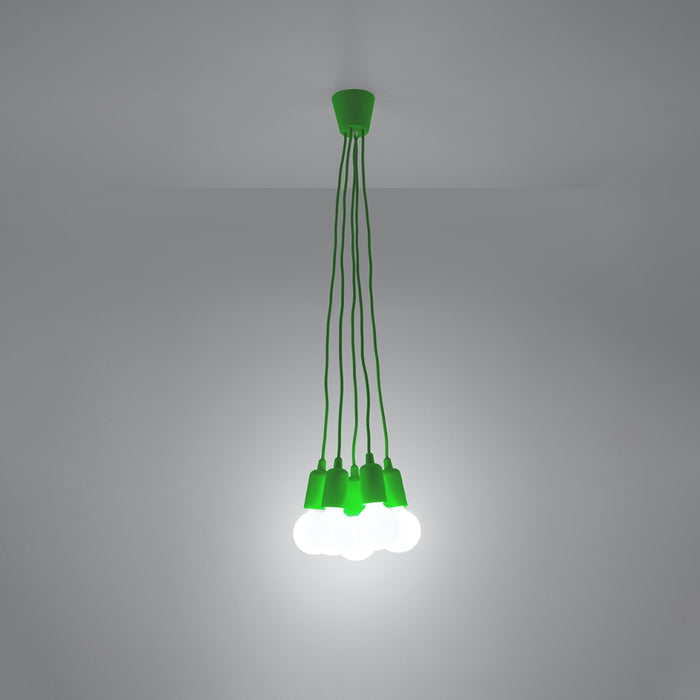 SOLLUX SL.0583 Lámpara Colgante DIEGO 5 Verde