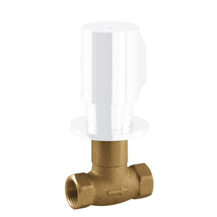 TRES 06115501BM Llave de Paso Empotrada Color Blanco Mate