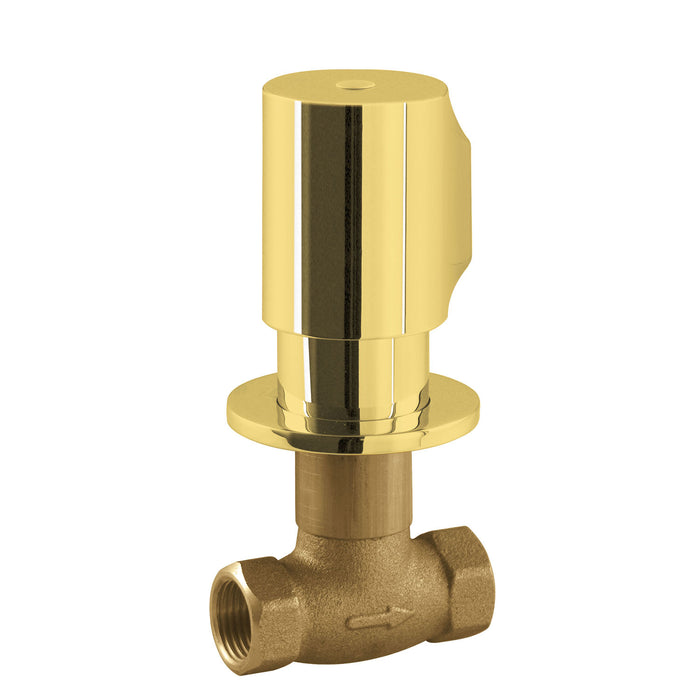TRES 06115501OR Llave de Paso Empotrada Color Oro 24K