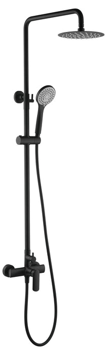 IMEX BDG040/NG URAL Grifo Monomando Conjunto de Ducha Telescópico Negro Mate