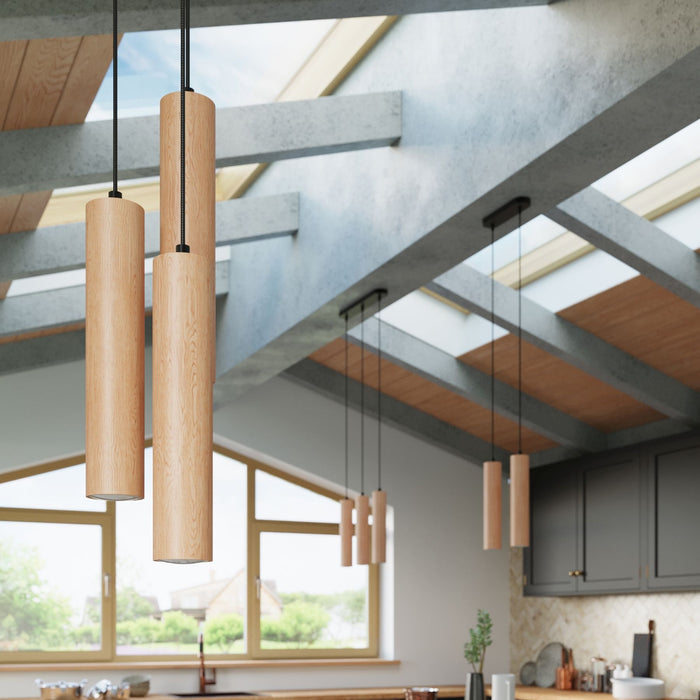 SOLLUX SL.0637 Lámpara Colgante LINO 2 Madera