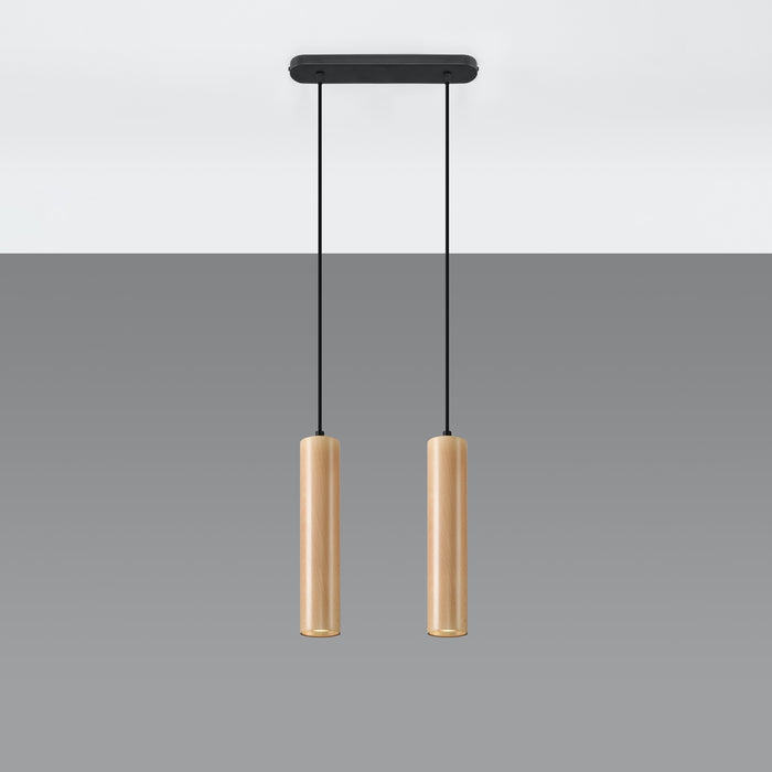 SOLLUX SL.0637 Lámpara Colgante LINO 2 Madera