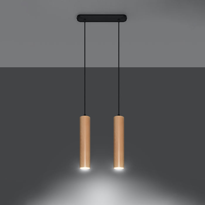 SOLLUX SL.0637 Lámpara Colgante LINO 2 Madera