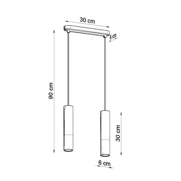 SOLLUX SL.0648 Lámpara Colgante BORGIO 2 Blanco