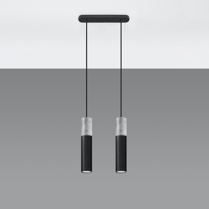 SOLLUX SL.0651 Lámpara Colgante BORGIO 2 Negro