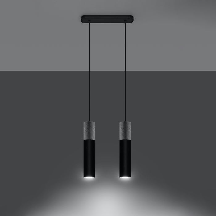 SOLLUX SL.0651 Lámpara Colgante BORGIO 2 Negro