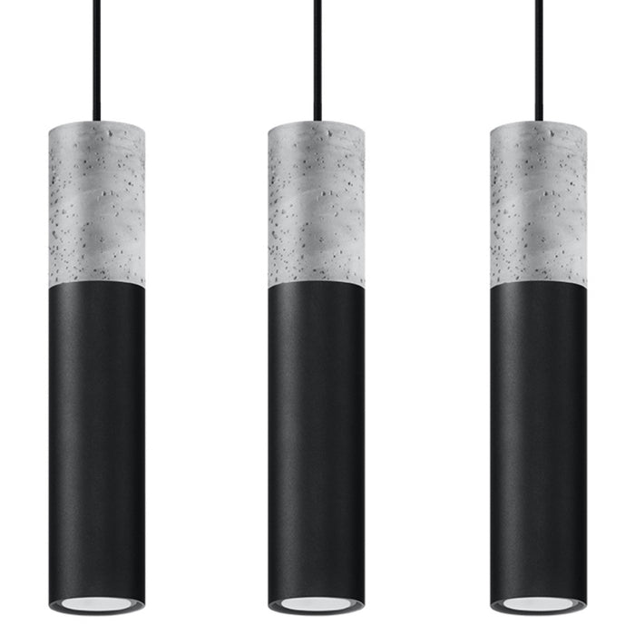 SOLLUX SL.0652 Lámpara Colgante BORGIO 3L Negro