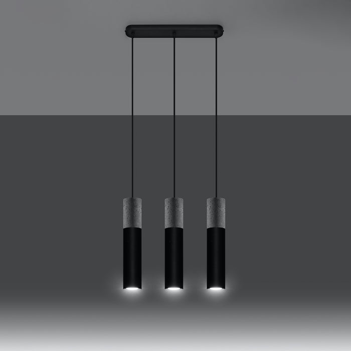 SOLLUX SL.0652 Lámpara Colgante BORGIO 3L Negro