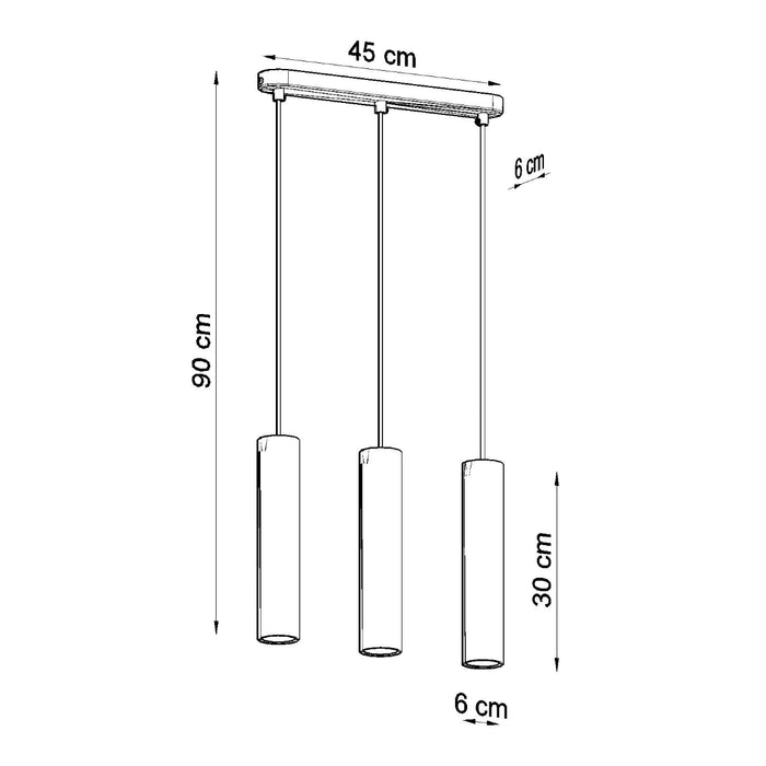 SOLLUX SL.0655 Lámpara Colgante LUVO 3L
