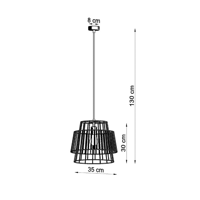 SOLLUX SL.0663 Lámpara Colgante GATE Negro