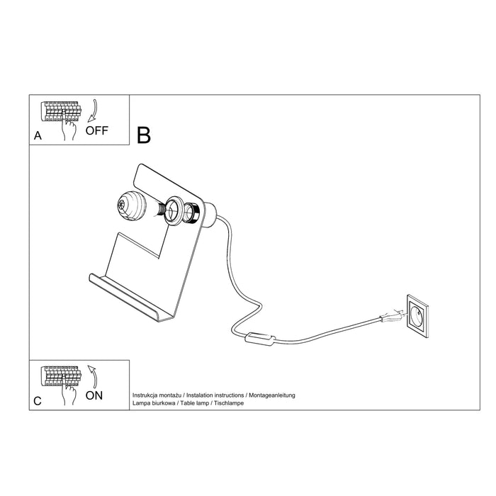 SOLLUX SL.0668 Lámpara de mesa INCLINE Blanco