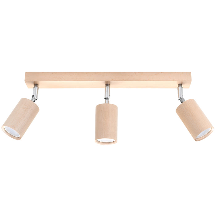 SOLLUX SL.0703 Lámpara de Techo BERG 3 Madera Natural