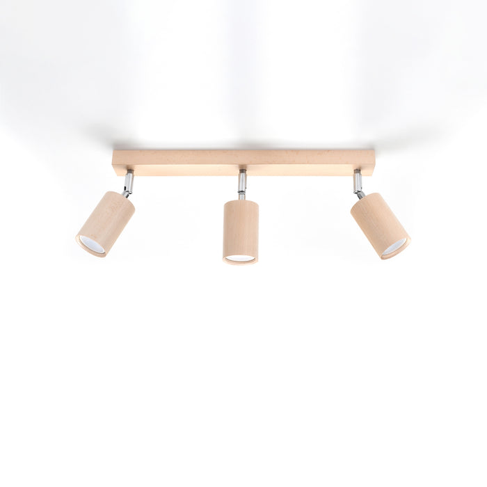 SOLLUX SL.0703 Lámpara de Techo BERG 3 Madera Natural