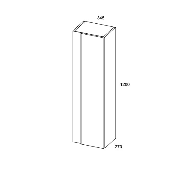 VISOBATH 76655 GRANADA Columna Suspendida 1 Puerta Reversible Color Valenti Tirador Blanco