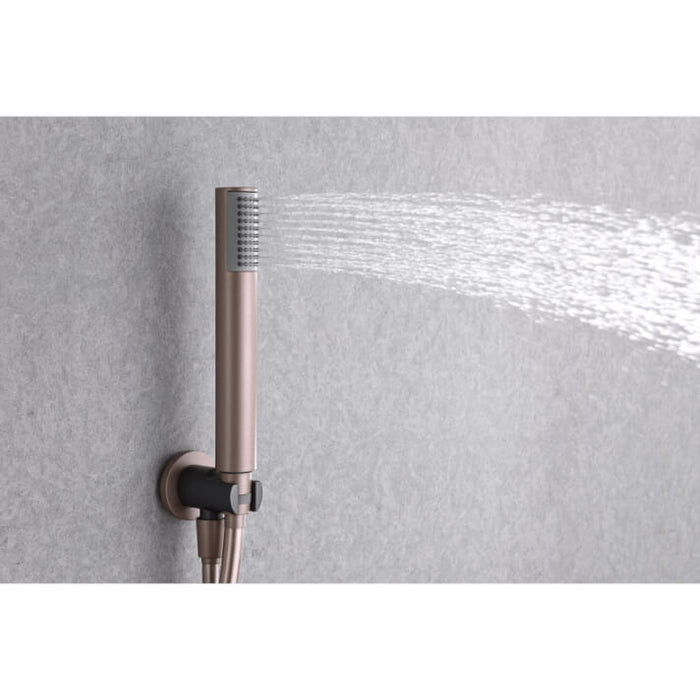 IMEX GPQ038/GC TOP Conjunto de Ducha Empotrado Monomando Gris Champagne