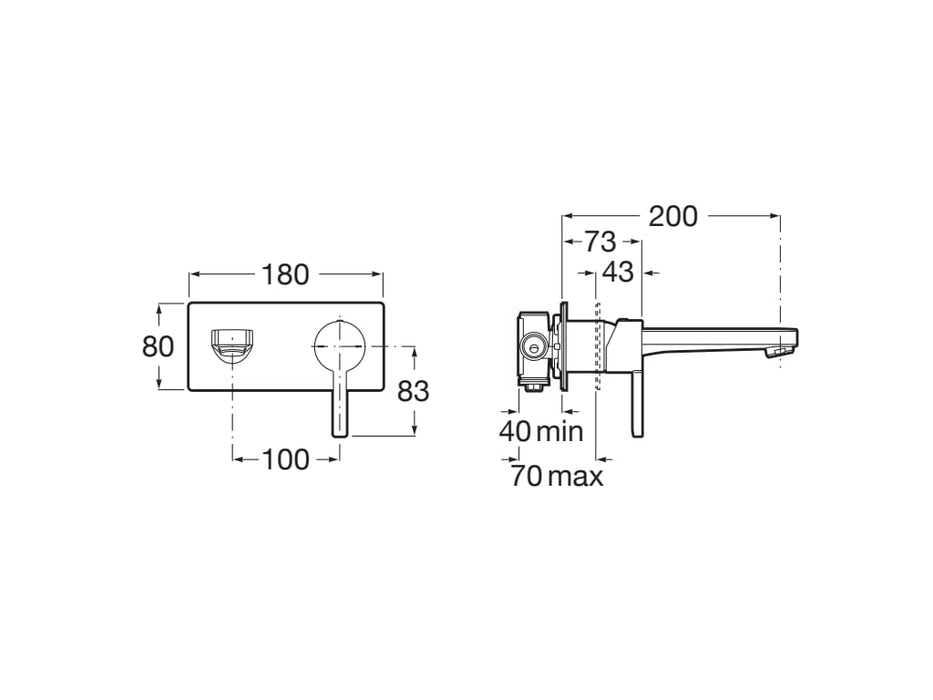ROCA A5A3596RG0 NAIA Grifo Monomando Empotrable Lavabo Oro Rosa