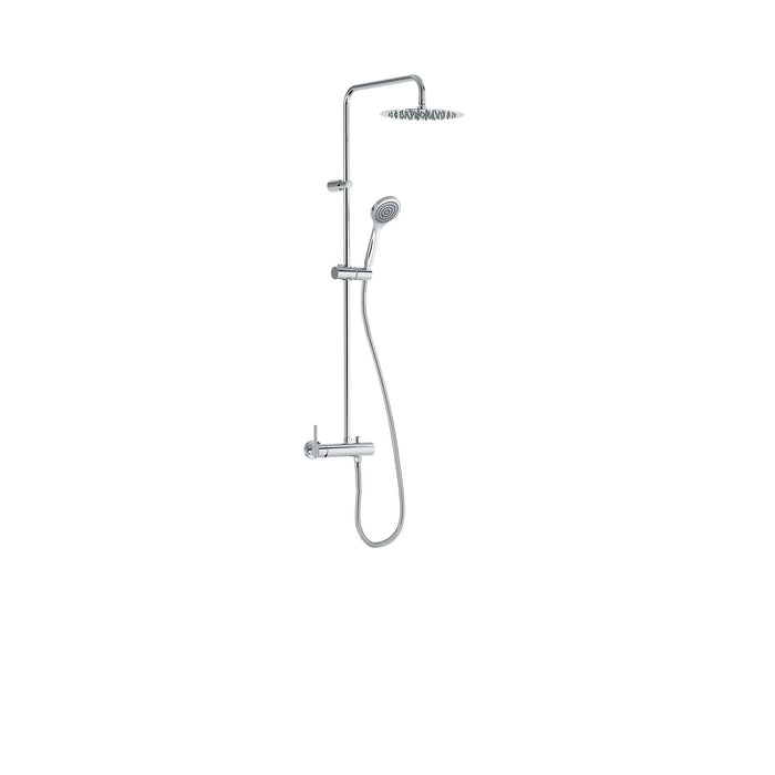 TRES 081192 LEX-ALP Conjunto De Grifo Monomando Mural De 2 Vías para Ducha Color Cromo