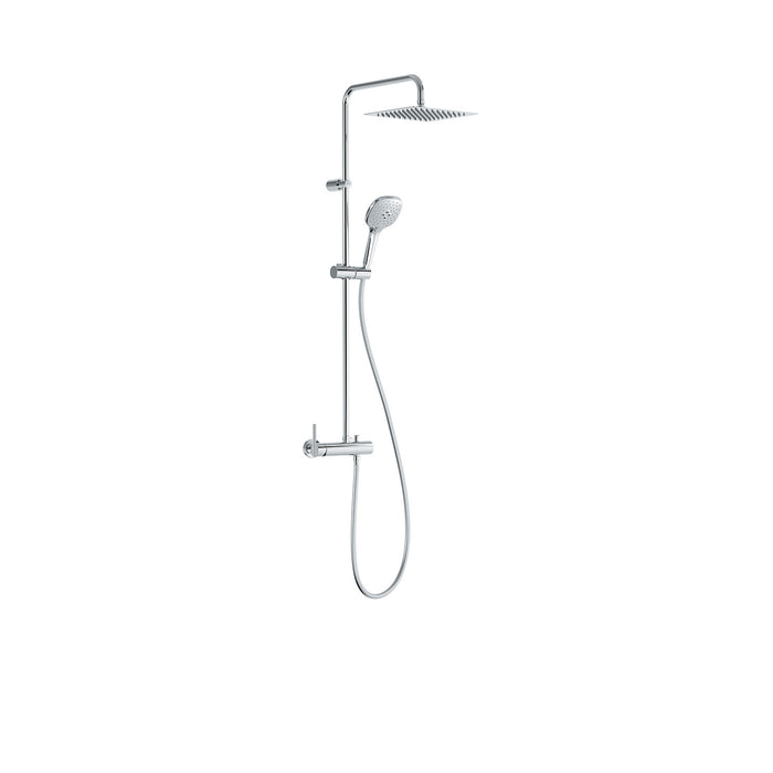 TRES 08119302 LEX-ALP Conjunto De Grifo Monomando Mural De 2 Vías para Ducha Color Cromo