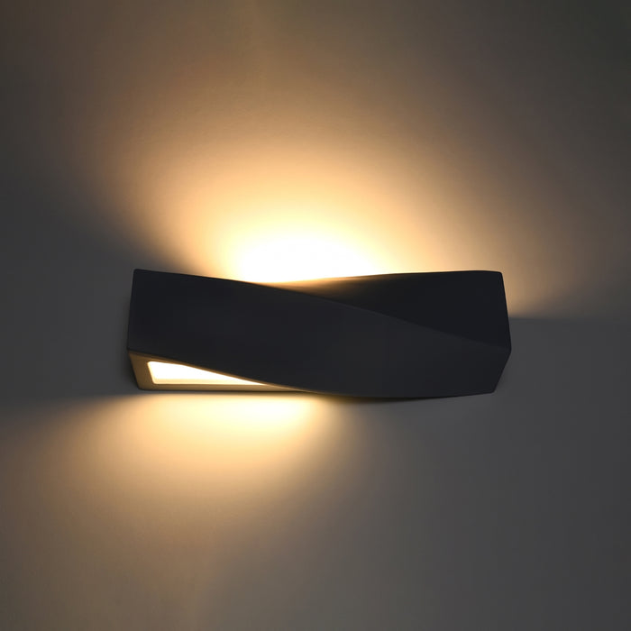 SOLLUX SL.0870 Aplique de Cerámica SIGMA Negro