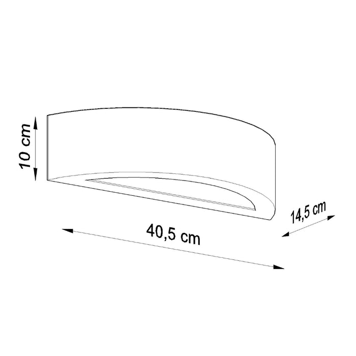 SOLLUX SL.0873 Aplique Cerámica ATENA Gris