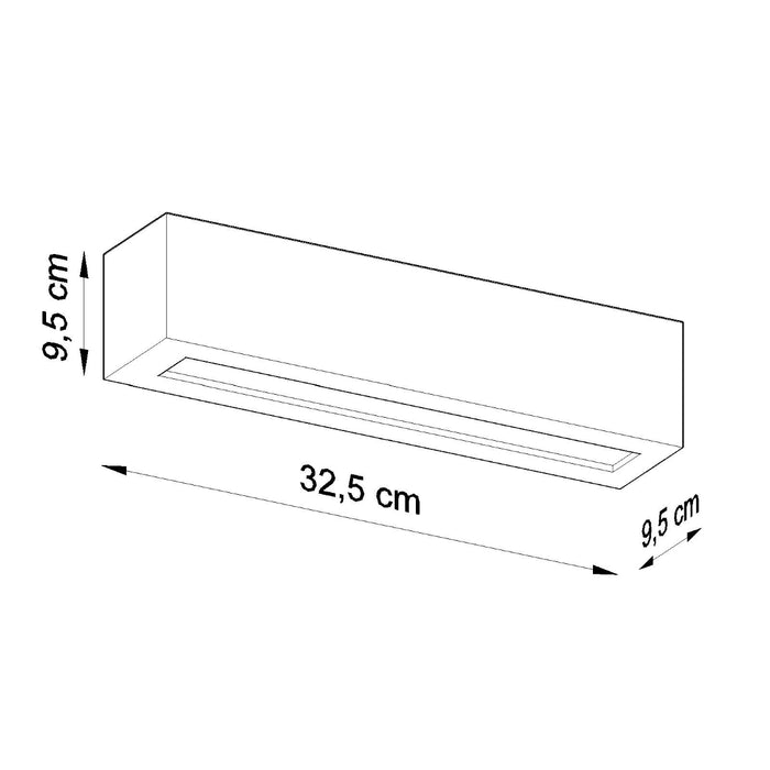 SOLLUX SL.0878 Aplique de Cerámica VEGA Negro