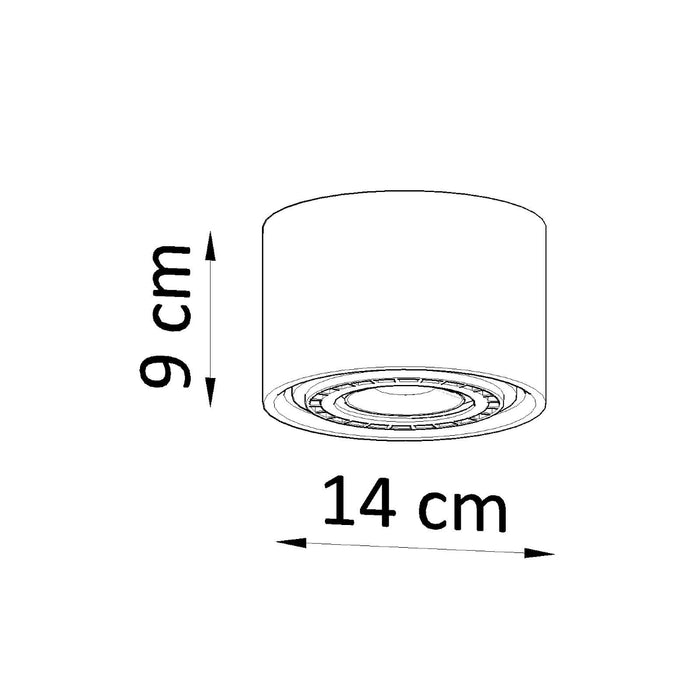 SOLLUX SL.0881 Lámpara de Techo BASIC 1 Hormigón