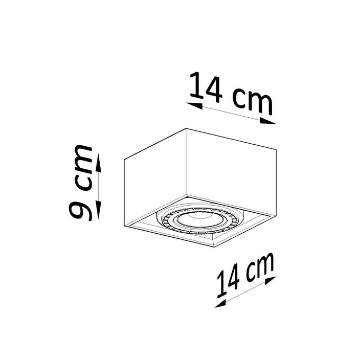 SOLLUX SL.0883 Lámpara de Techo QUATRO 1 Hormigón