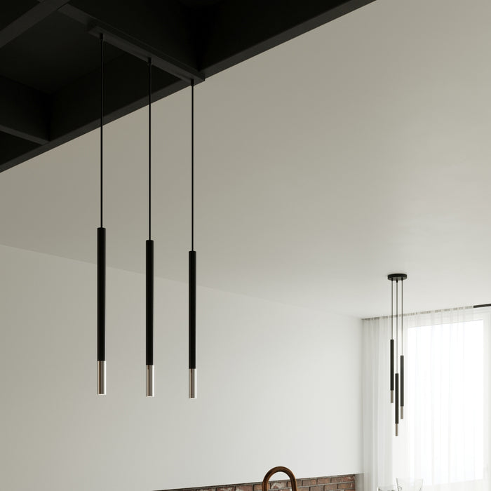 SOLLUX SL.0887 Lámpara Colgante MOZAICA 3P Negro Cromo