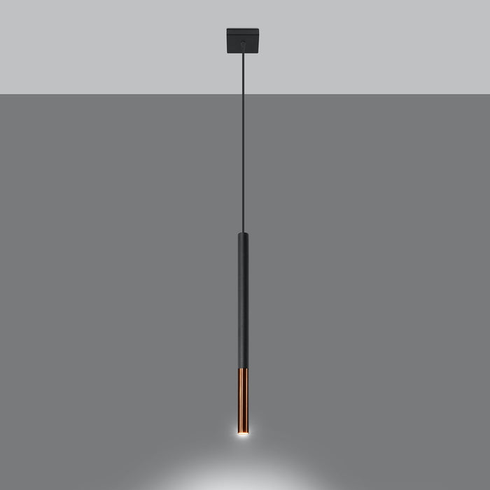 SOLLUX SL.0888 Lámpara Colgante MOZAICA 1 Negro Cobre