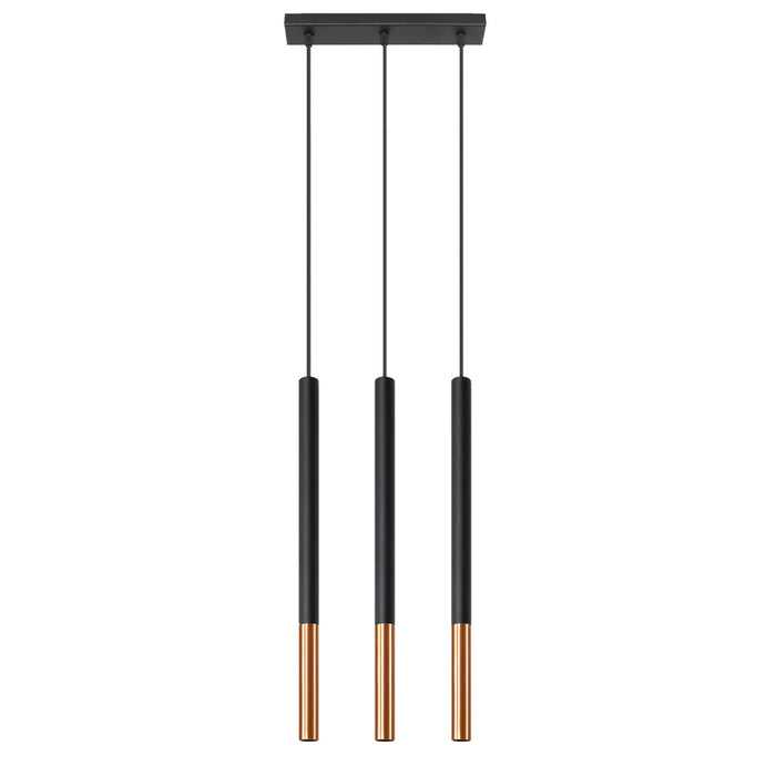 SOLLUX SL.0889 Lámpara Colgante MOZAICA 3L Negro Cobre