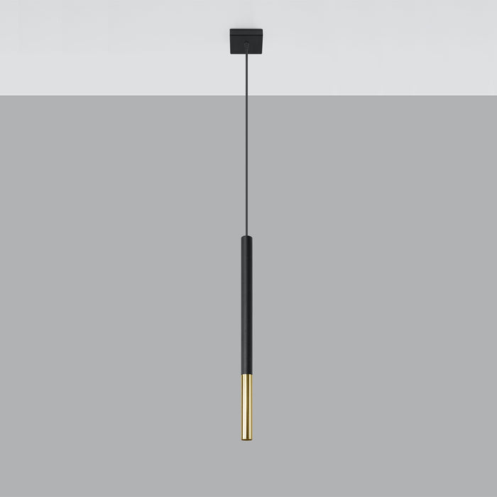 SOLLUX SL.0891 Lámpara Colgante MOZAICA 1 Negro Dorado
