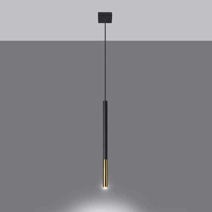 SOLLUX SL.0891 Lámpara Colgante MOZAICA 1 Negro Dorado