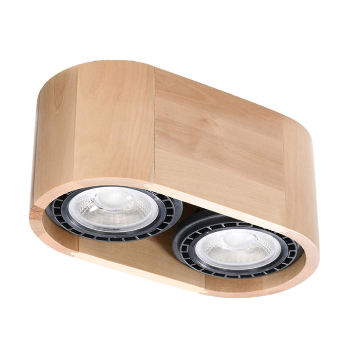 SOLLUX SL.0914 Lámpara de Techo BASIC 2 Madera Natural