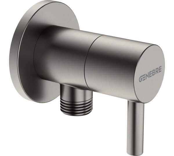 GENEBRE 3110 03 52 Válvula De Escuadra Redonda 1/2"x3/8" Acero Cepillado