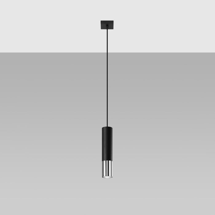 SOLLUX SL.0940 Lámpara Colgante LOOPEZ 1 Negro Cromo