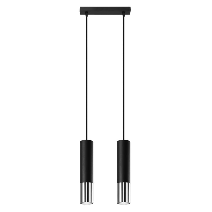 SOLLUX SL.0941 Lámpara Colgante LOOPEZ 2 Negro Cromo