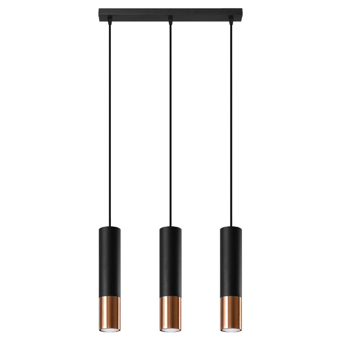 SOLLUX SL.0948 Lámpara Colgante LOOPEZ 3L Negro Cobre