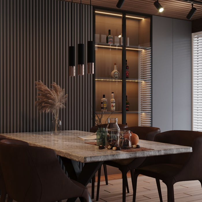 SOLLUX SL.0948 Lámpara Colgante LOOPEZ 3L Negro Cobre