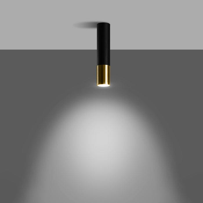 SOLLUX SL.0951 Lámpara de Techo LOOPEZ Negro Dorado
