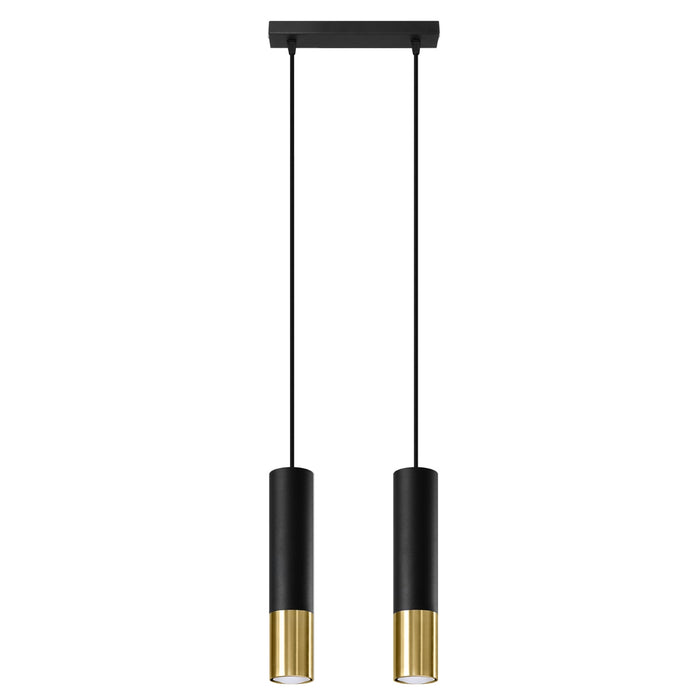 SOLLUX SL.0953 Lámpara Colgante LOOPEZ 2 Negro Dorado