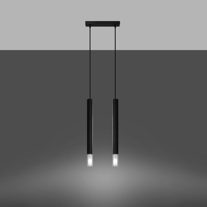 SOLLUX SL.0961 Lámpara Colgante WEZYR 2 Negro