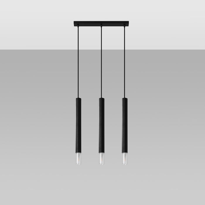 SOLLUX SL.0962 Lámpara Colgante WEZYR 3 Negro