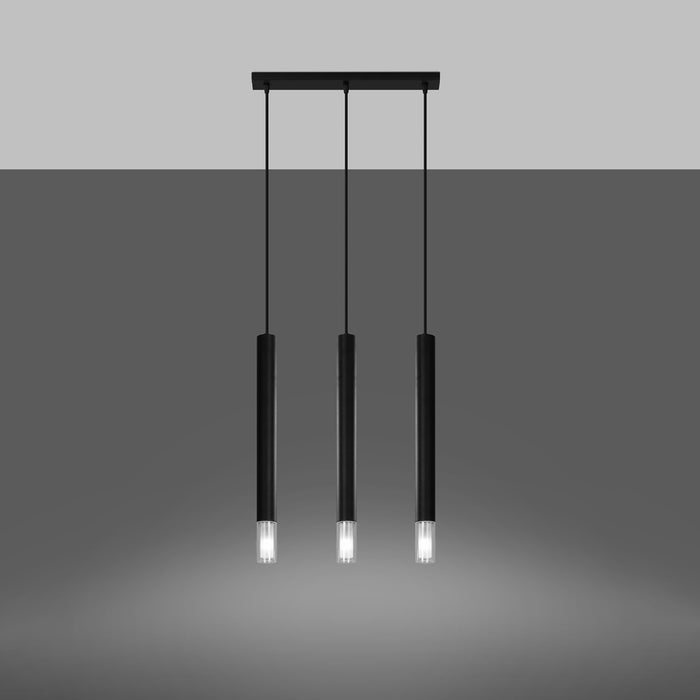 SOLLUX SL.0962 Lámpara Colgante WEZYR 3 Negro