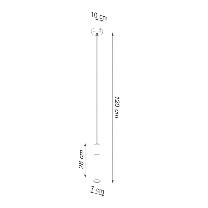 SOLLUX SL.0965 Lámpara Colgante ZANE 1 Gris